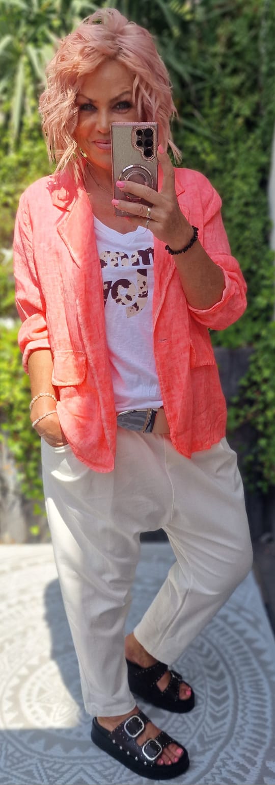 Leinenblazer Neon 