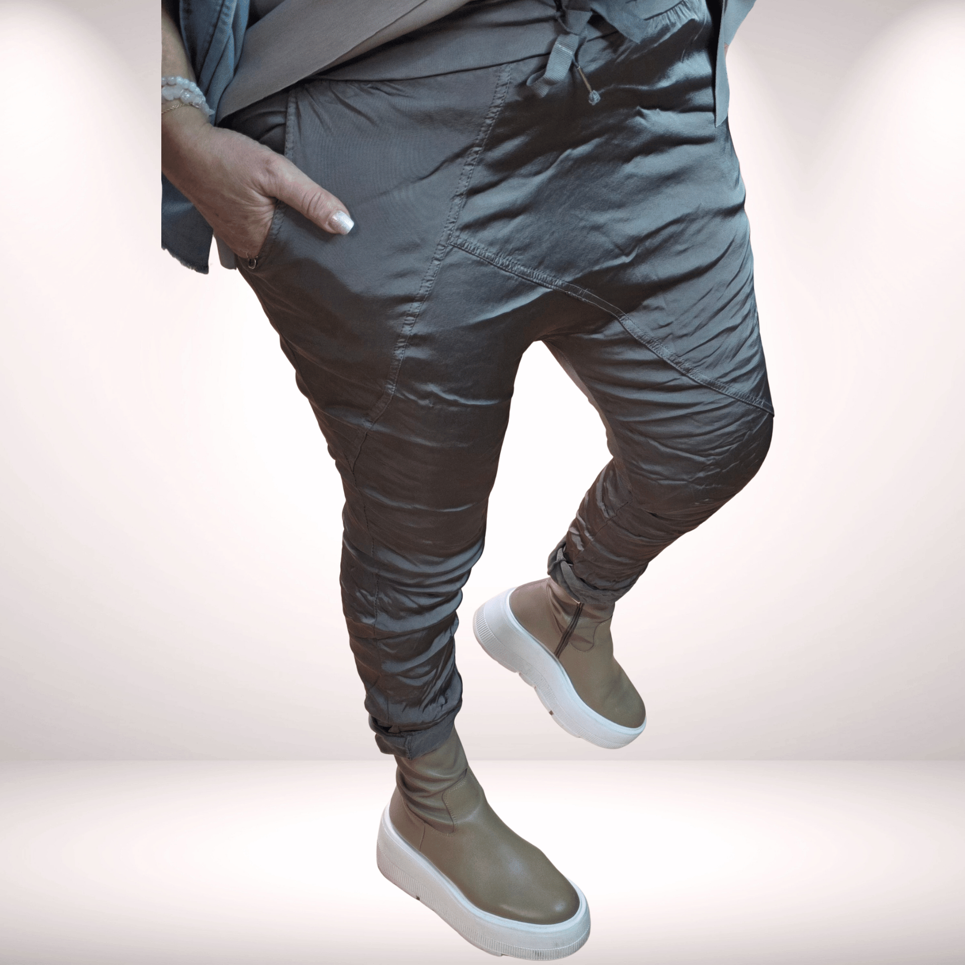 Baggy Glänzi  taupe