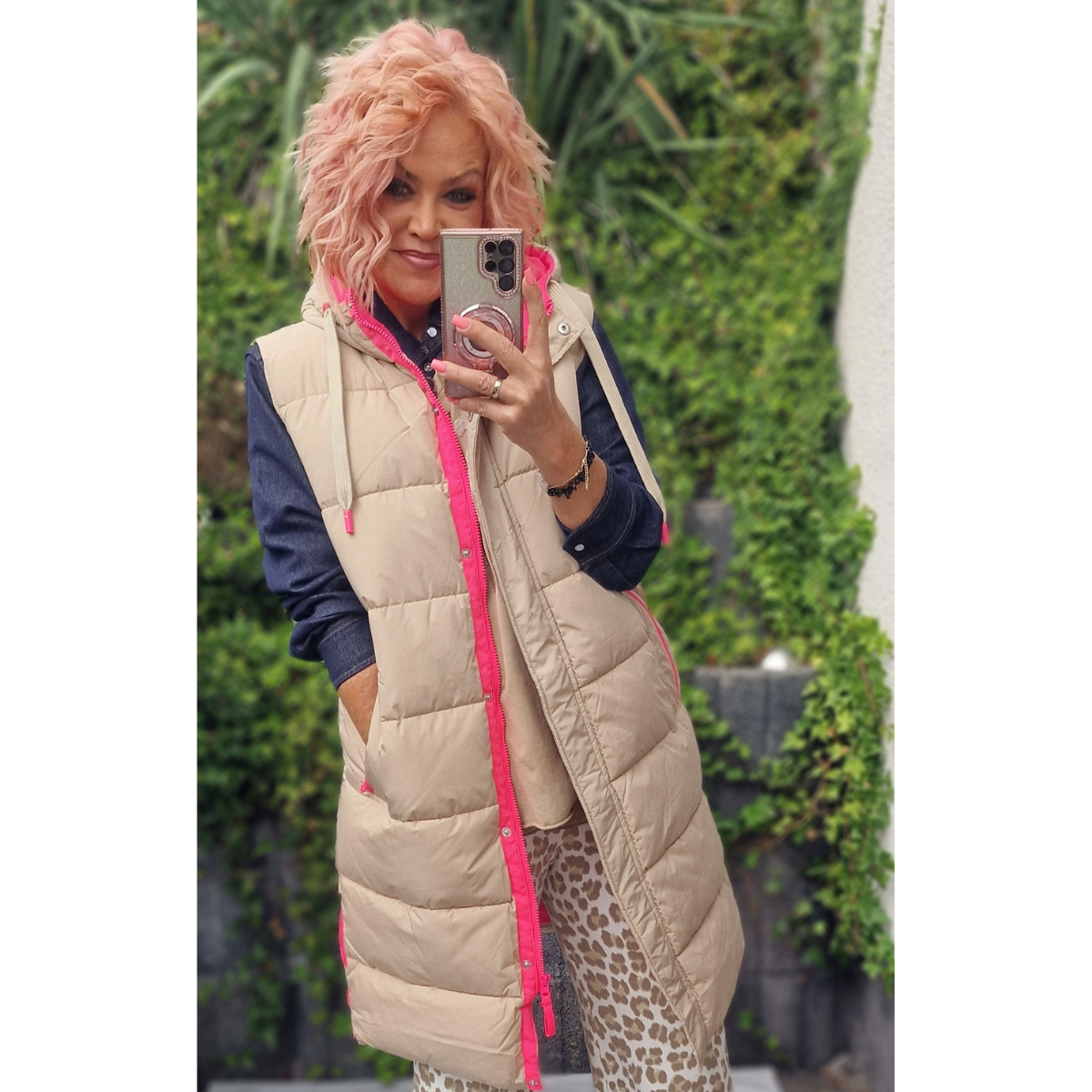 Steppweste smile beige neon Zwillingsherz 