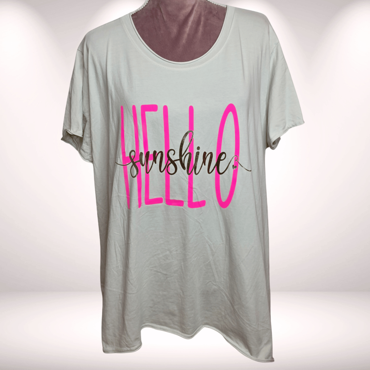 T-Shirt „Hello Sunshine“ – Beige 