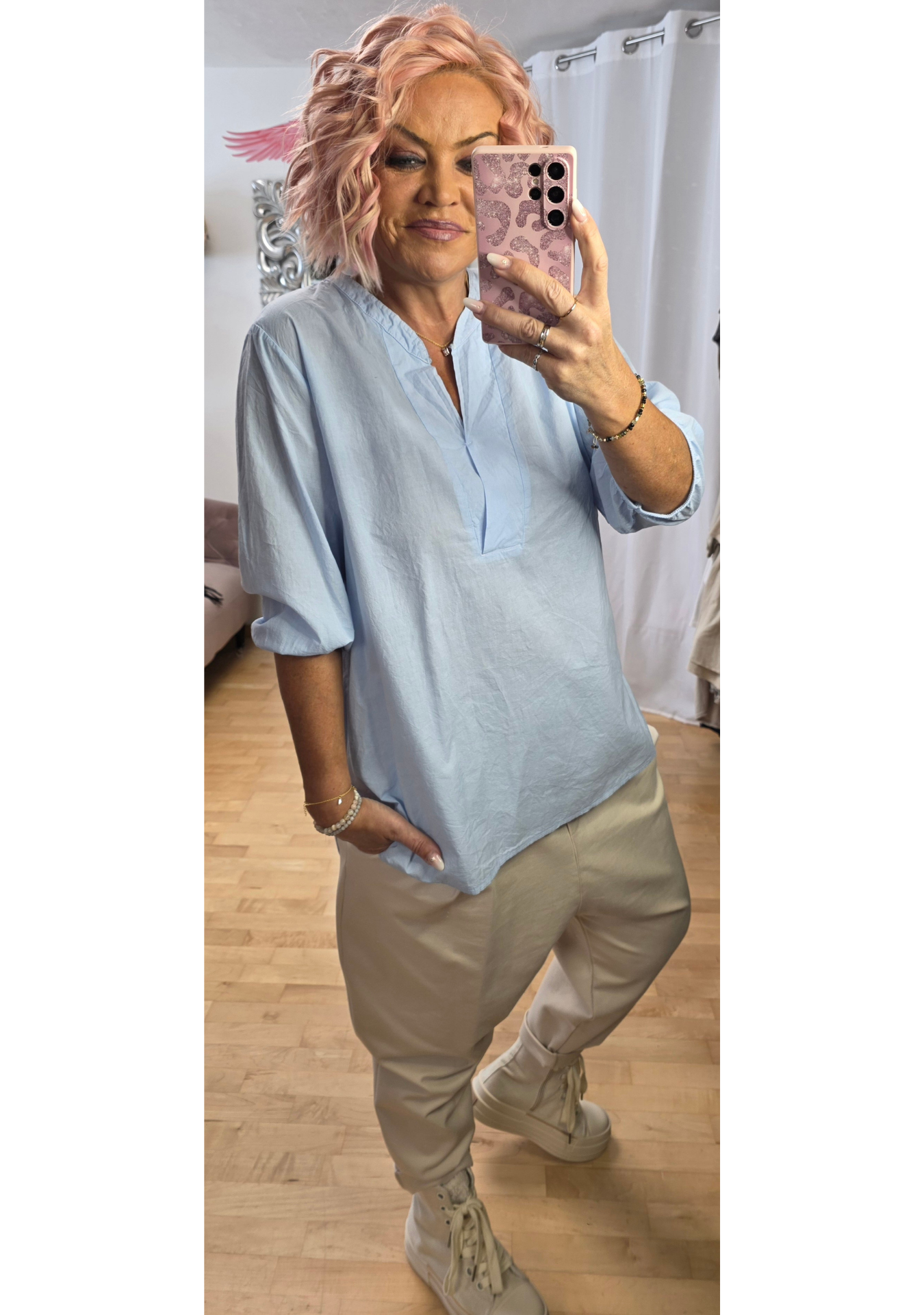 Bluse Vokuhila Schnitt 