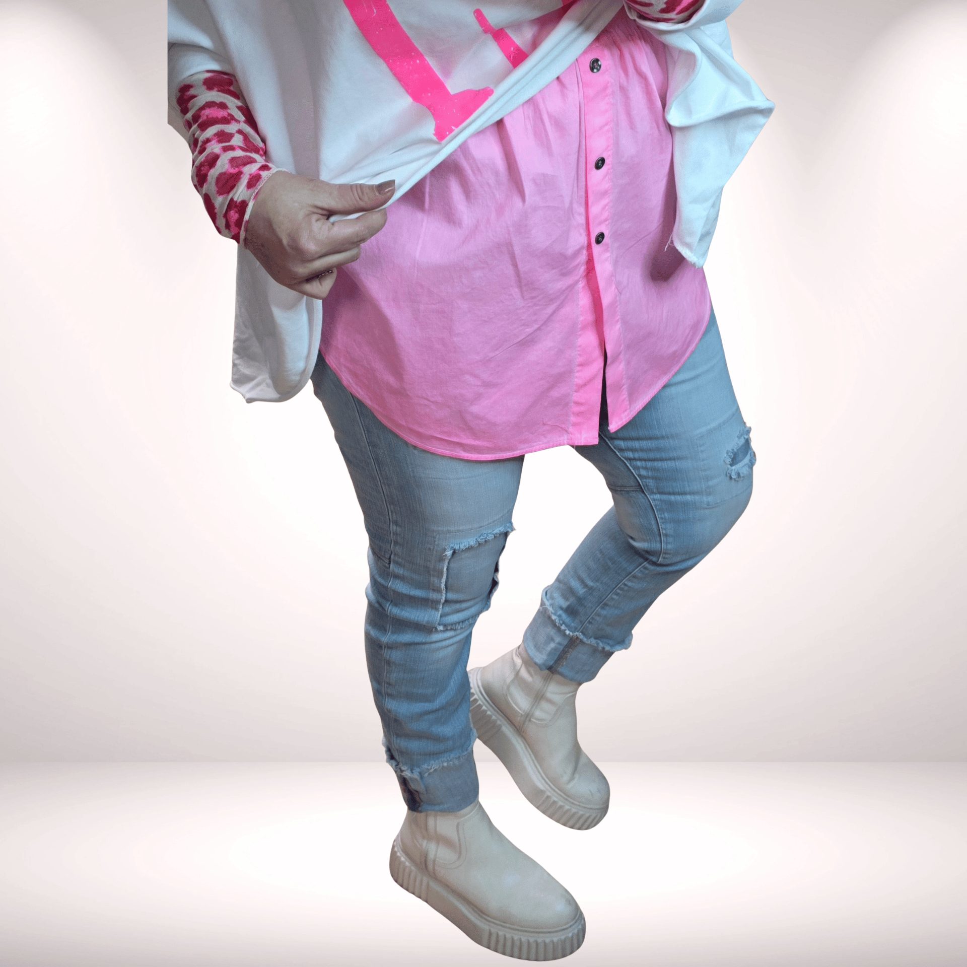 Kaschierverlängerung Neon Pink 