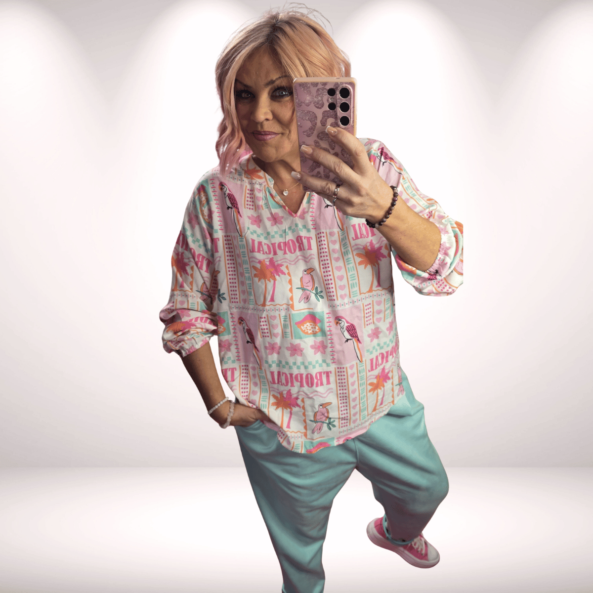 Zwillingsherz Bluse Tropical