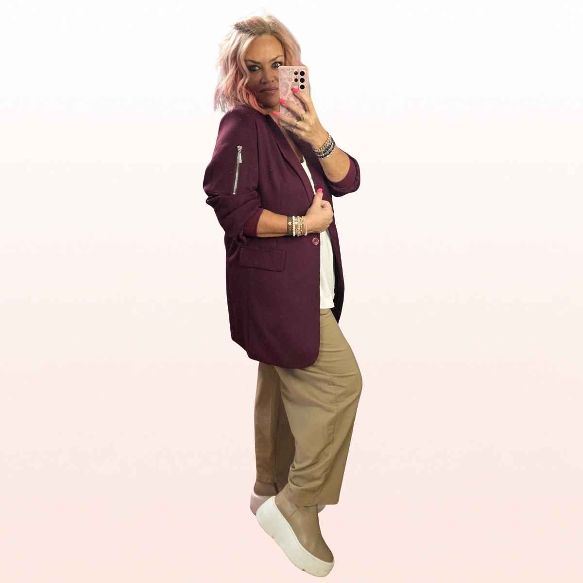 Long Blazer Brodeaux – Stilart Blouson 3 Größen
