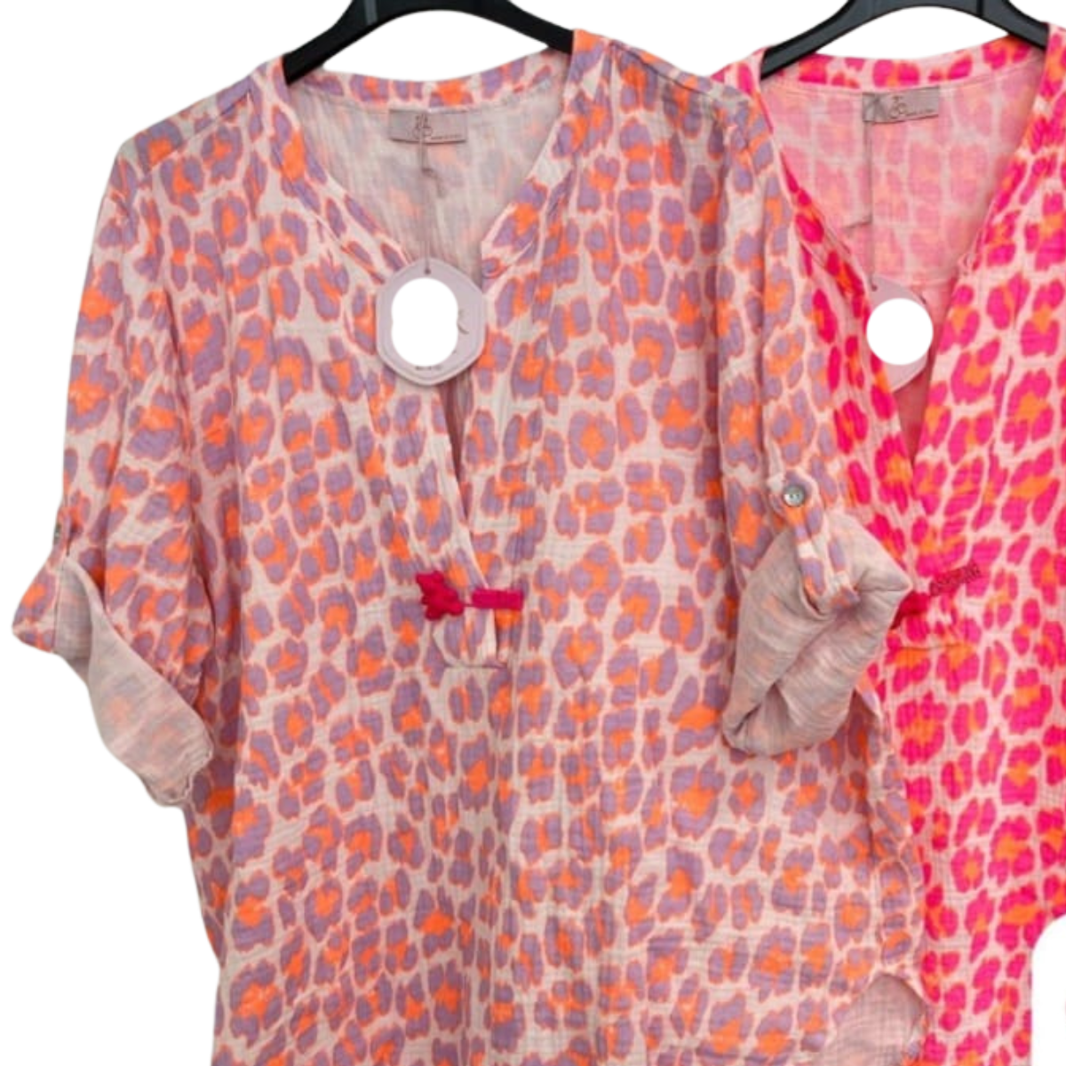 Musselin Bluse Neon
