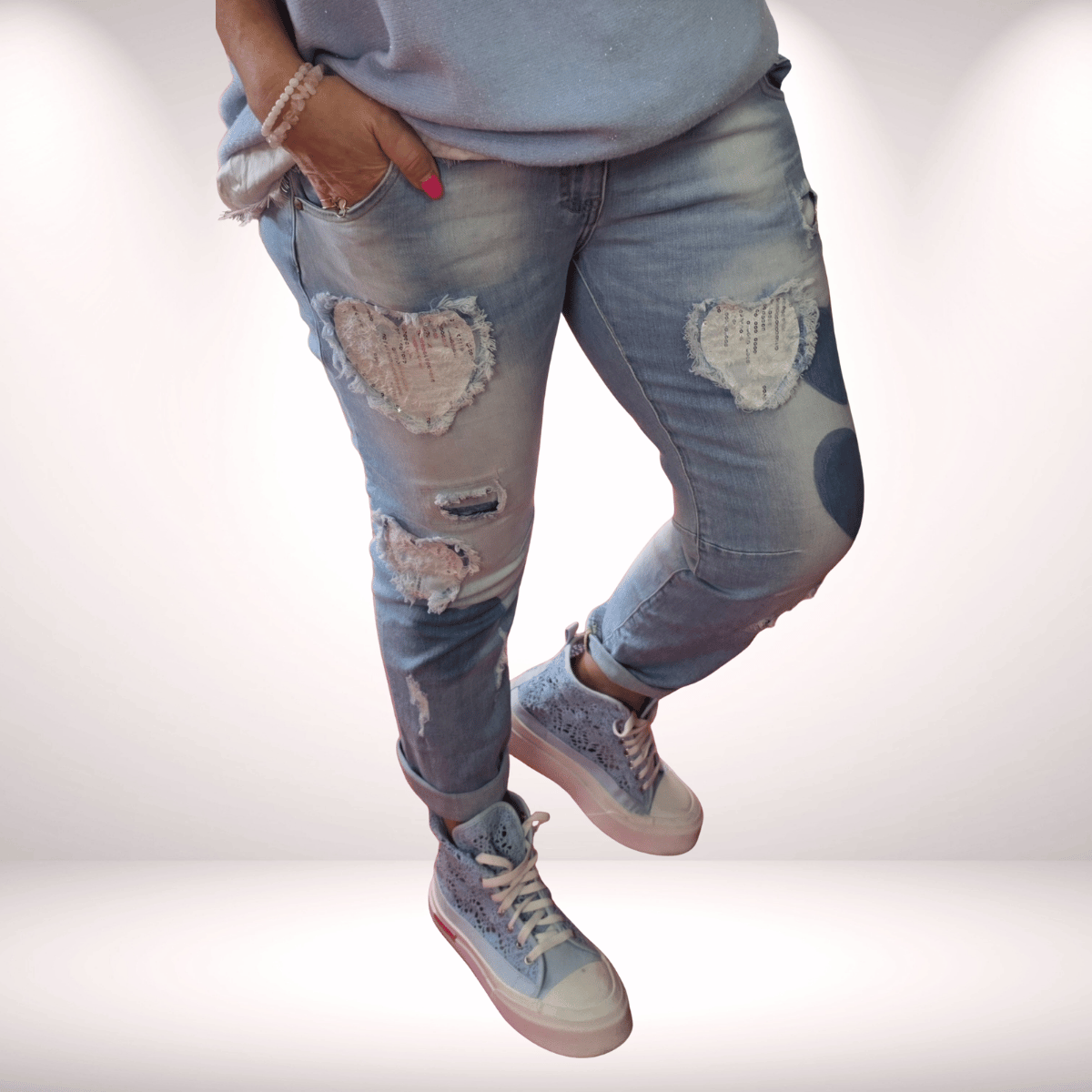 Jeanshose Heart Glitzi  