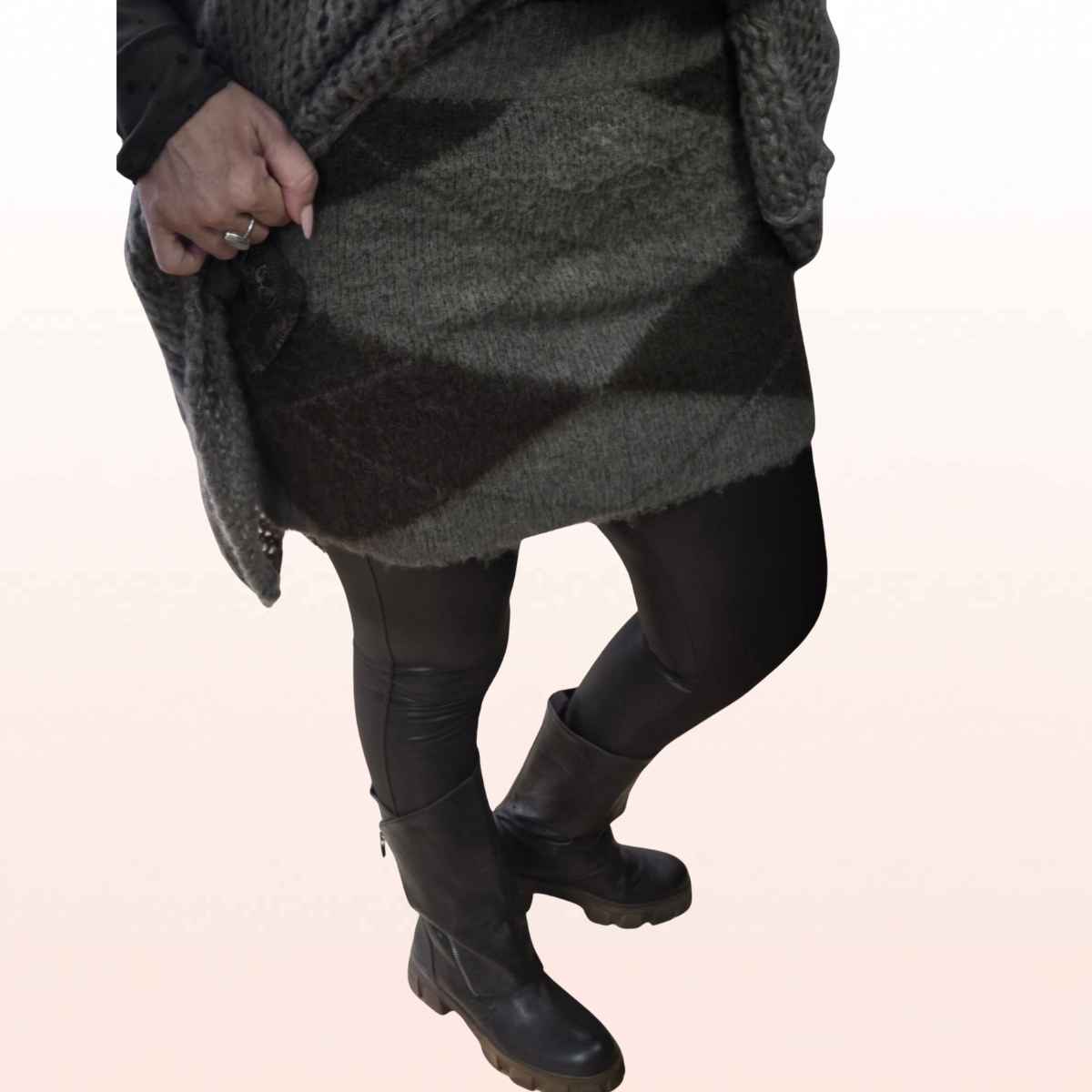 Lederimitat Leggings Brown Bestseller